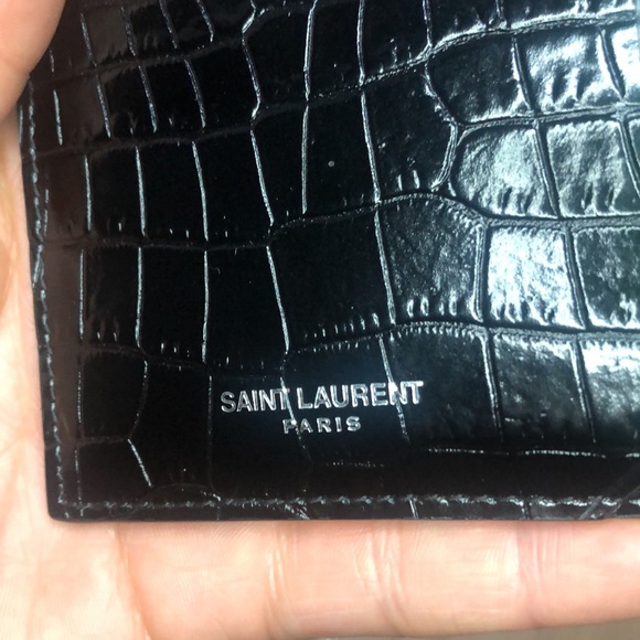 Black croc fragmented card holder - Picture 7 of 10